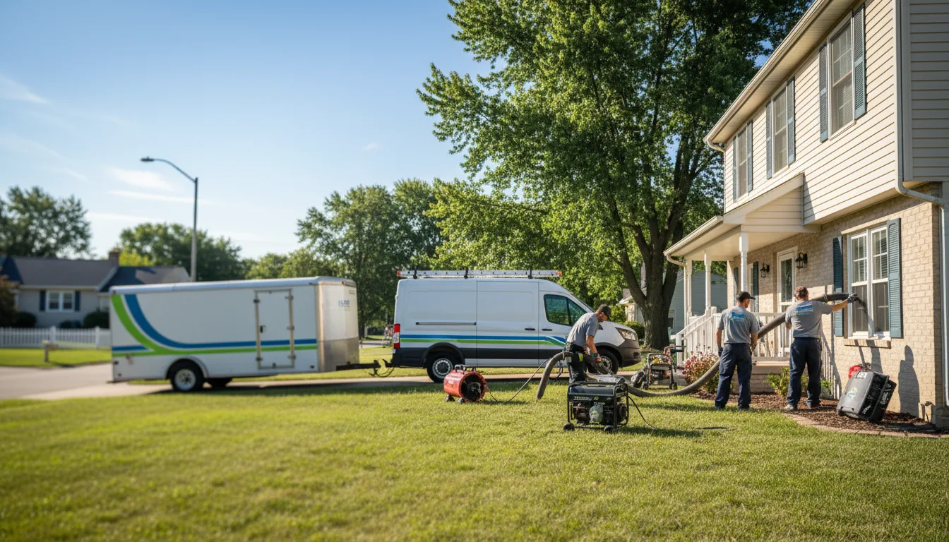 Flooded Basement Restoration And Cleanup With Repair in New Boston, IL near me